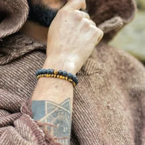 Bracelet en pierre volcanique (19 cm)