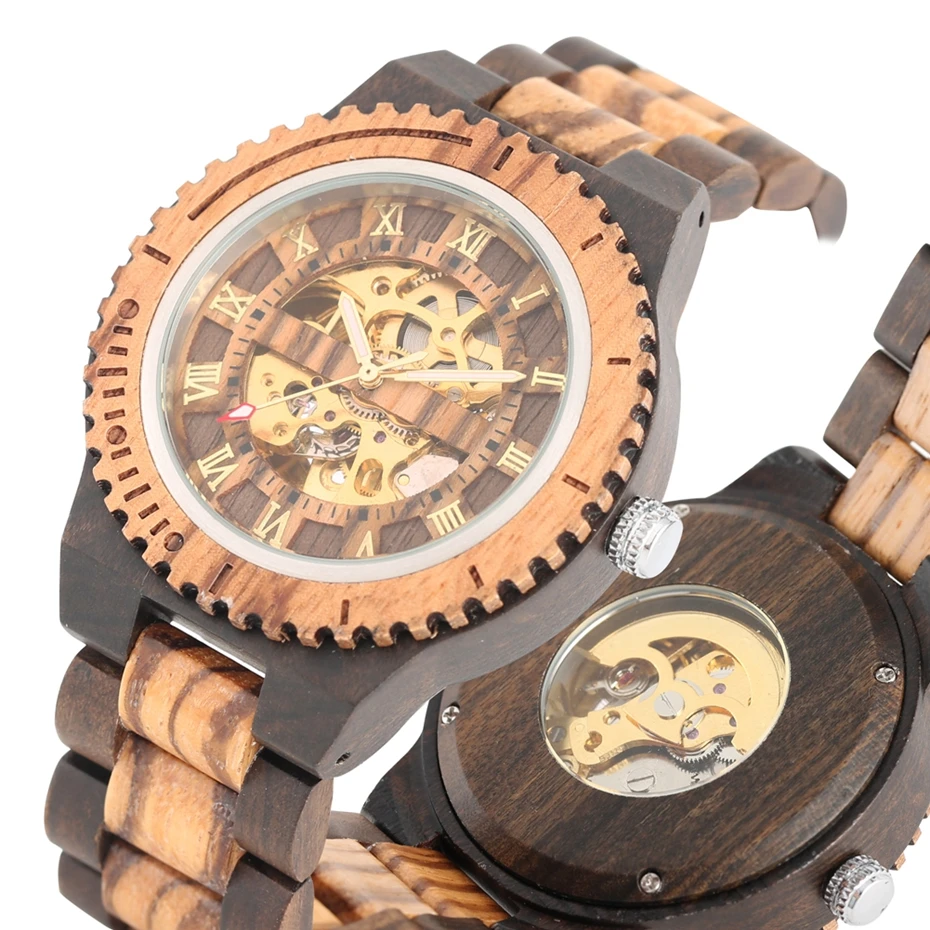 Montres de luxe pour homme de grandes marques – Bracelet en bois réglable – Image 6