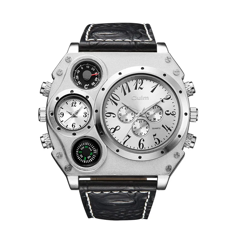 Montre-bracelet style sportif avec bracelet en cuir – Image 6