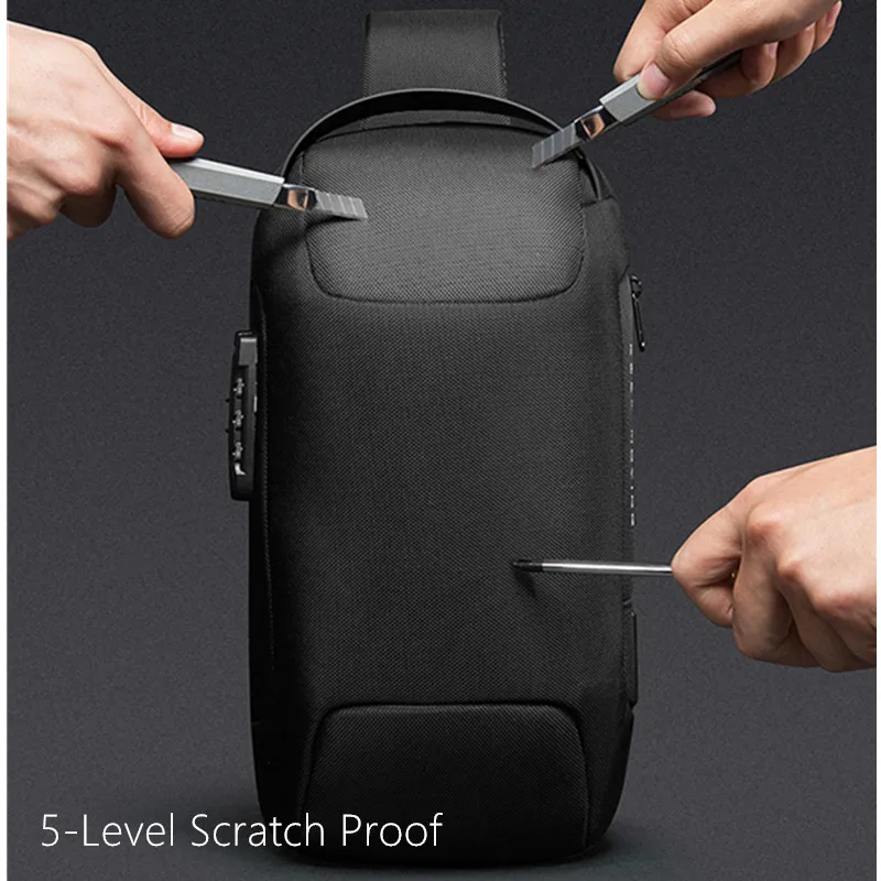 Nouveau sac bandoulière antivol imperméable avec port USB – Image 4