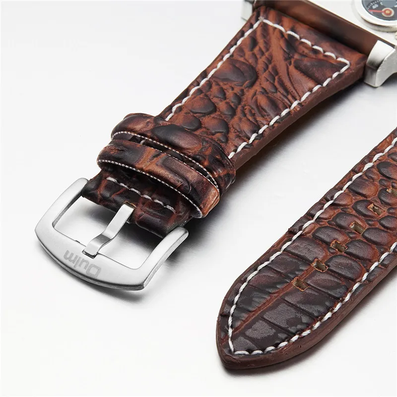 Montre-bracelet style sportif avec bracelet en cuir – Image 4
