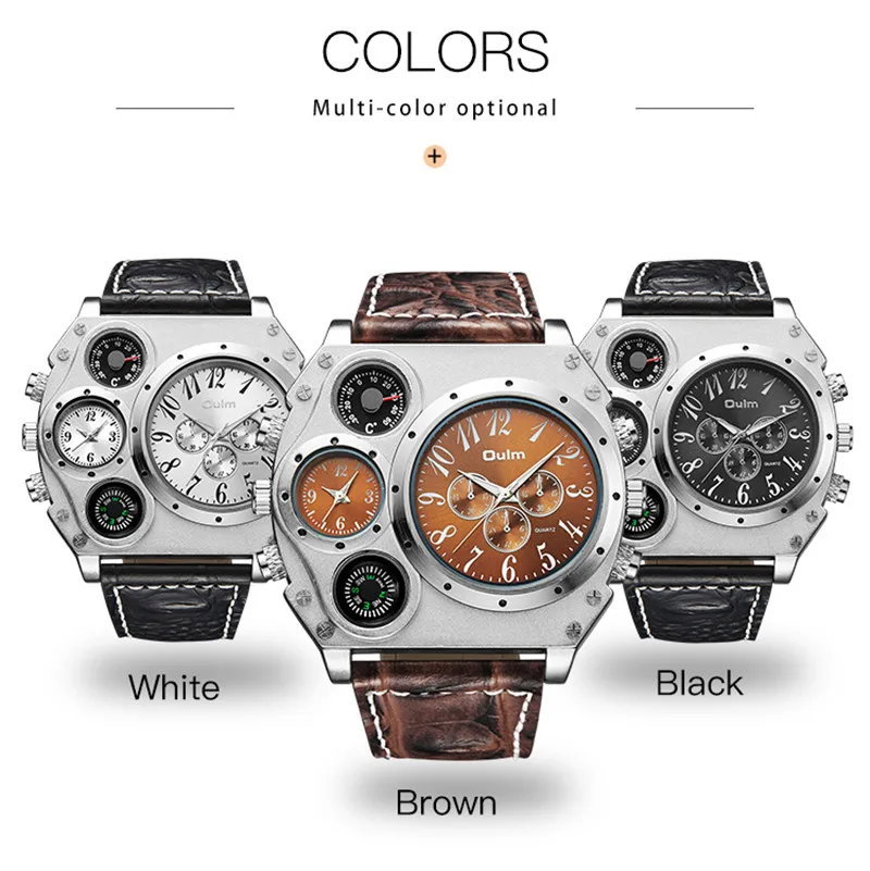 Montre-bracelet style sportif avec bracelet en cuir – Image 9