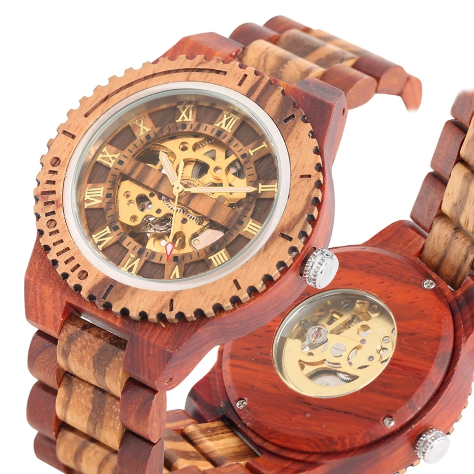 Montres de luxe pour homme de grandes marques – Bracelet en bois réglable – Image 5