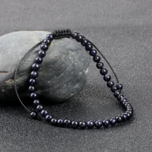 Bracelets en perles de pierre naturelle de lave et d'œil-de-tigre