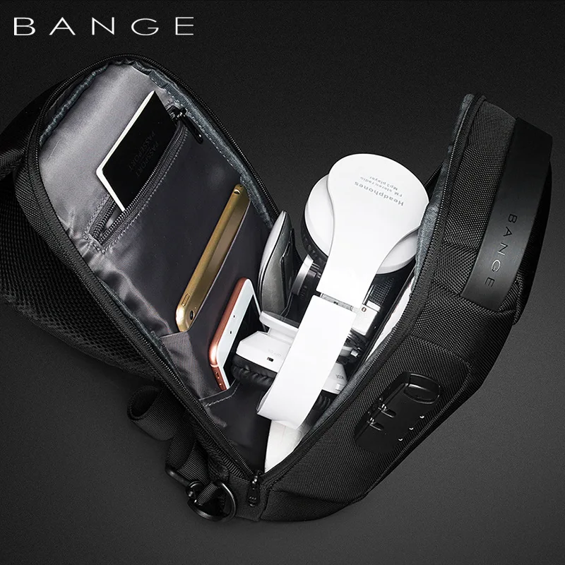 Nouveau sac bandoulière antivol imperméable avec port USB – Image 3