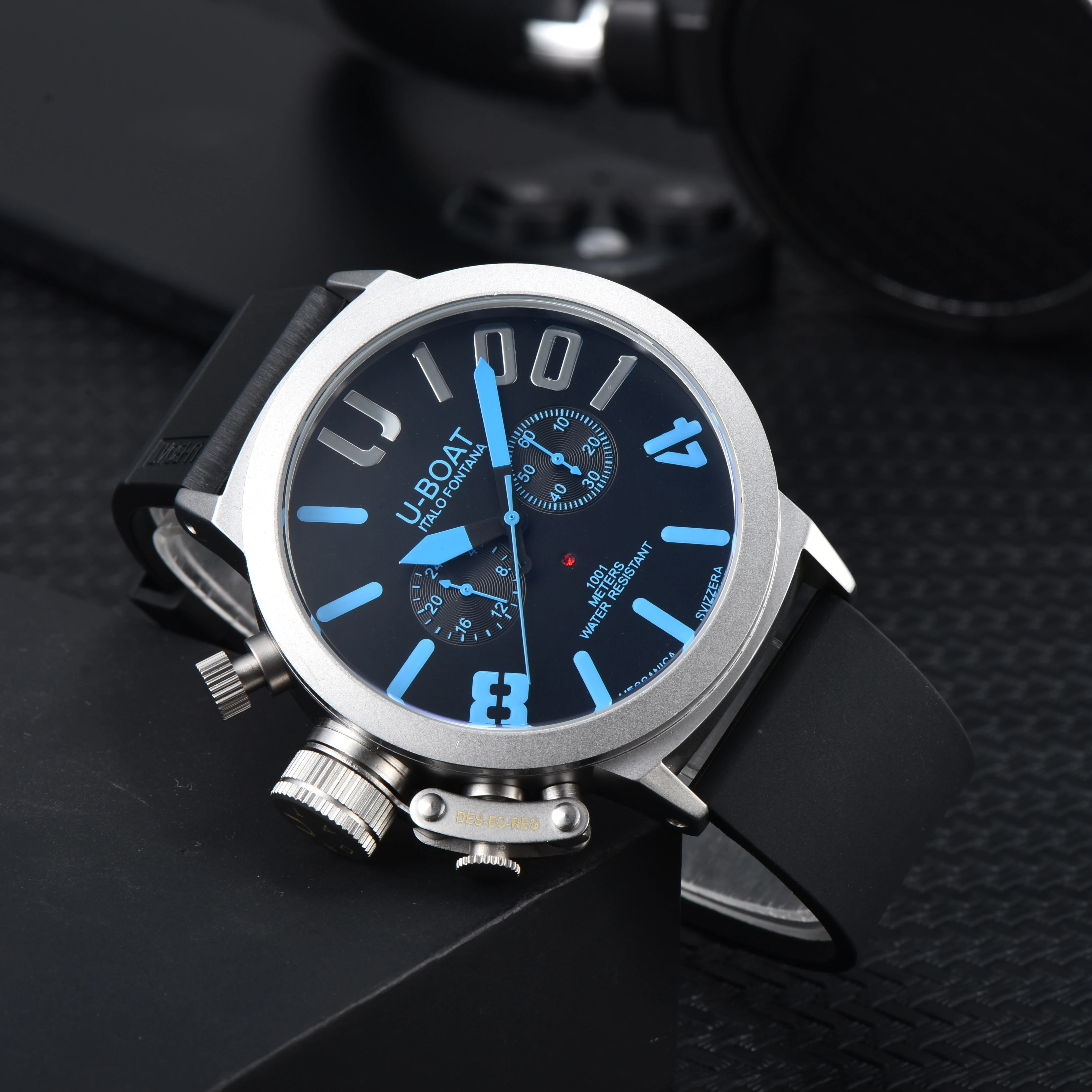Montre-bracelet de style U-Boat, chronographe, étanche, sportive - disponible en plusieurs couleurs – Image 10