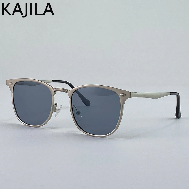 Lunettes de soleil carrées pour homme 2026 – Marque de luxe, monture métallique – Image 11