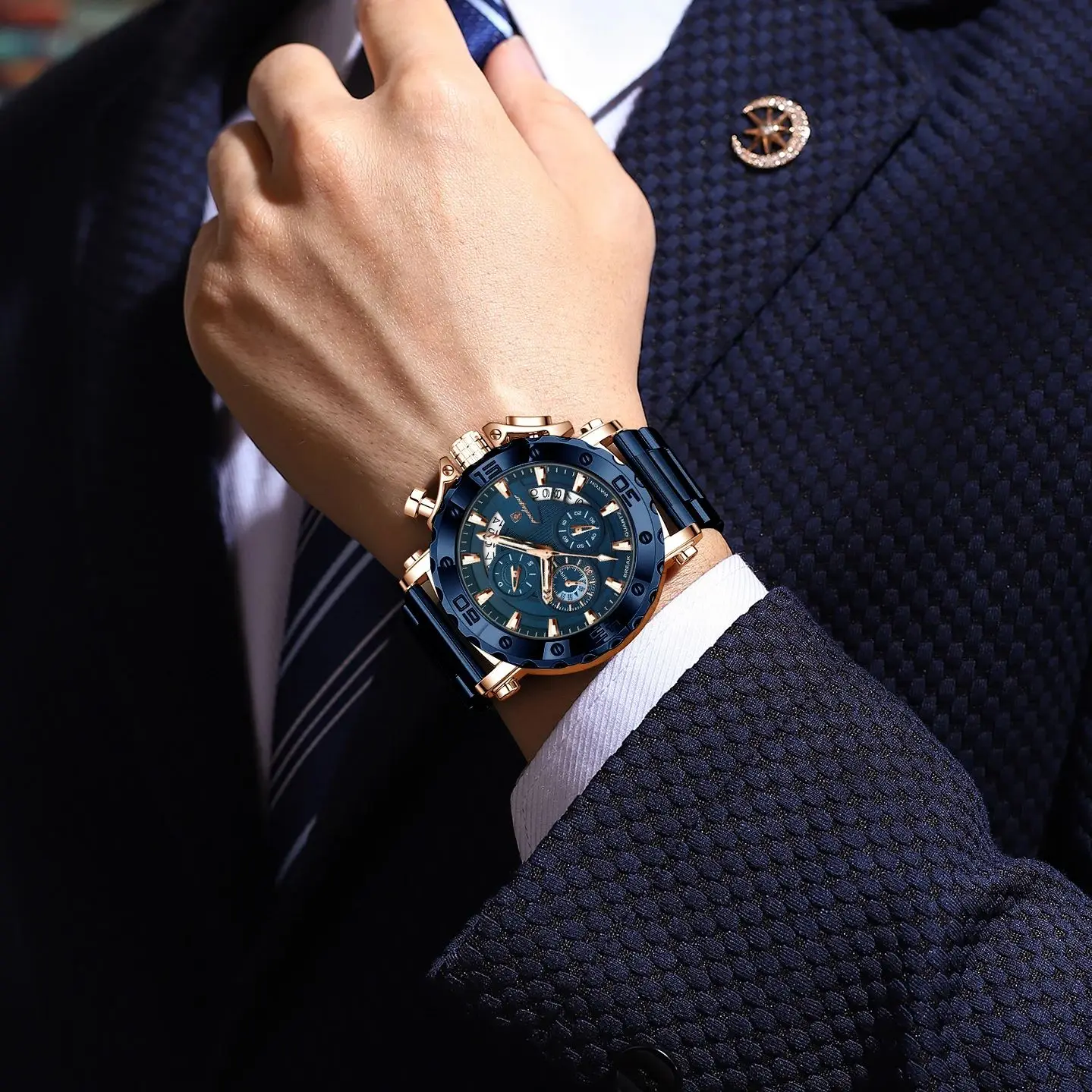Montre-bracelet de luxe élégante en acier inoxydable – Image 2