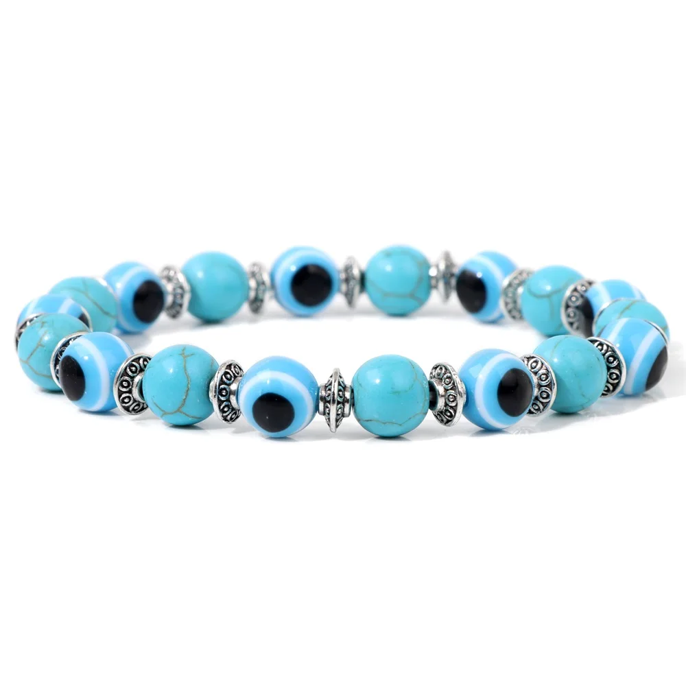 Bracelet « Lucky Evil Eye » en perles de pierre naturelle (17 cm) – Image 20