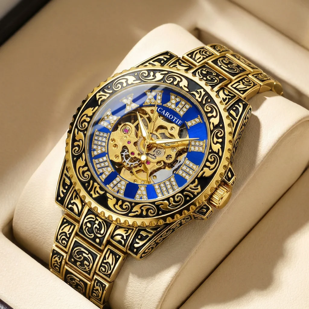 Montre vintage ornée de motifs finement gravés – Image 2