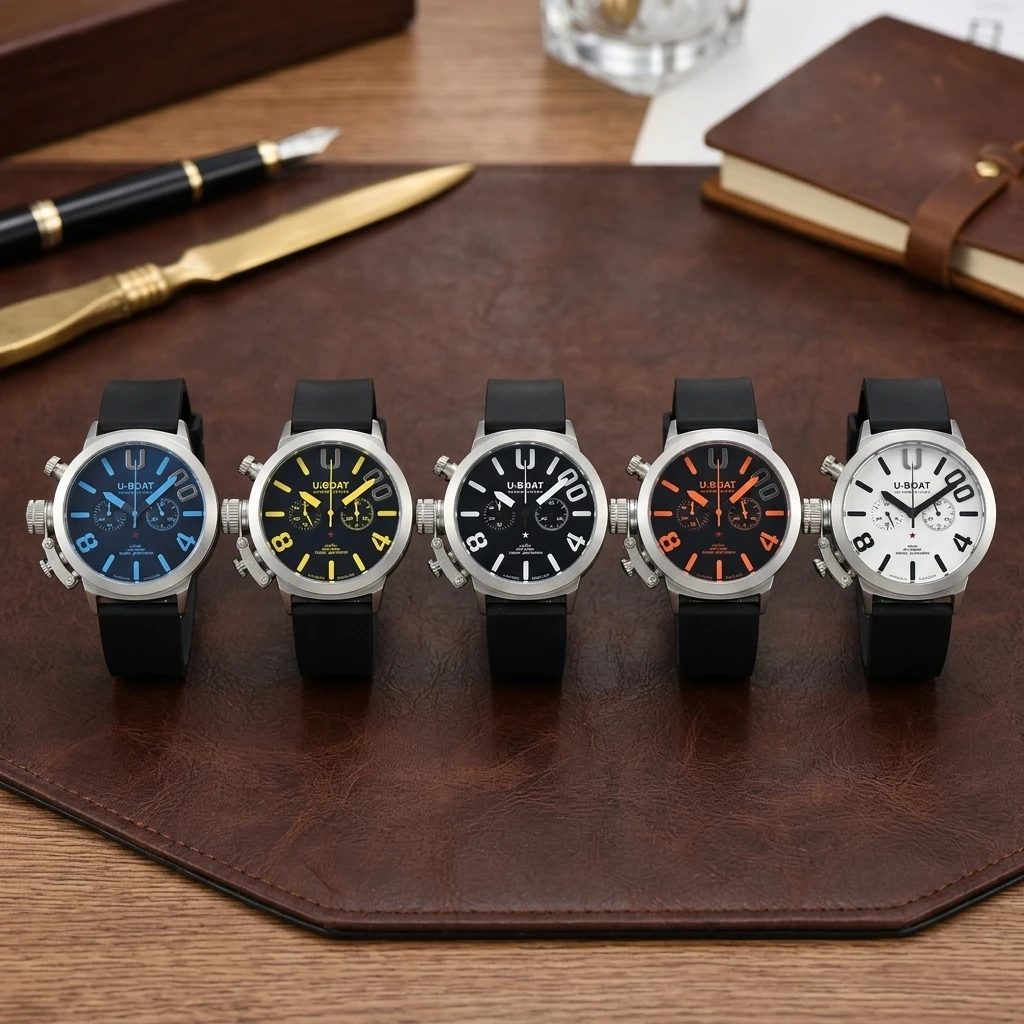 Montre-bracelet de style U-Boat, chronographe, étanche, sportive - disponible en plusieurs couleurs – Image 5