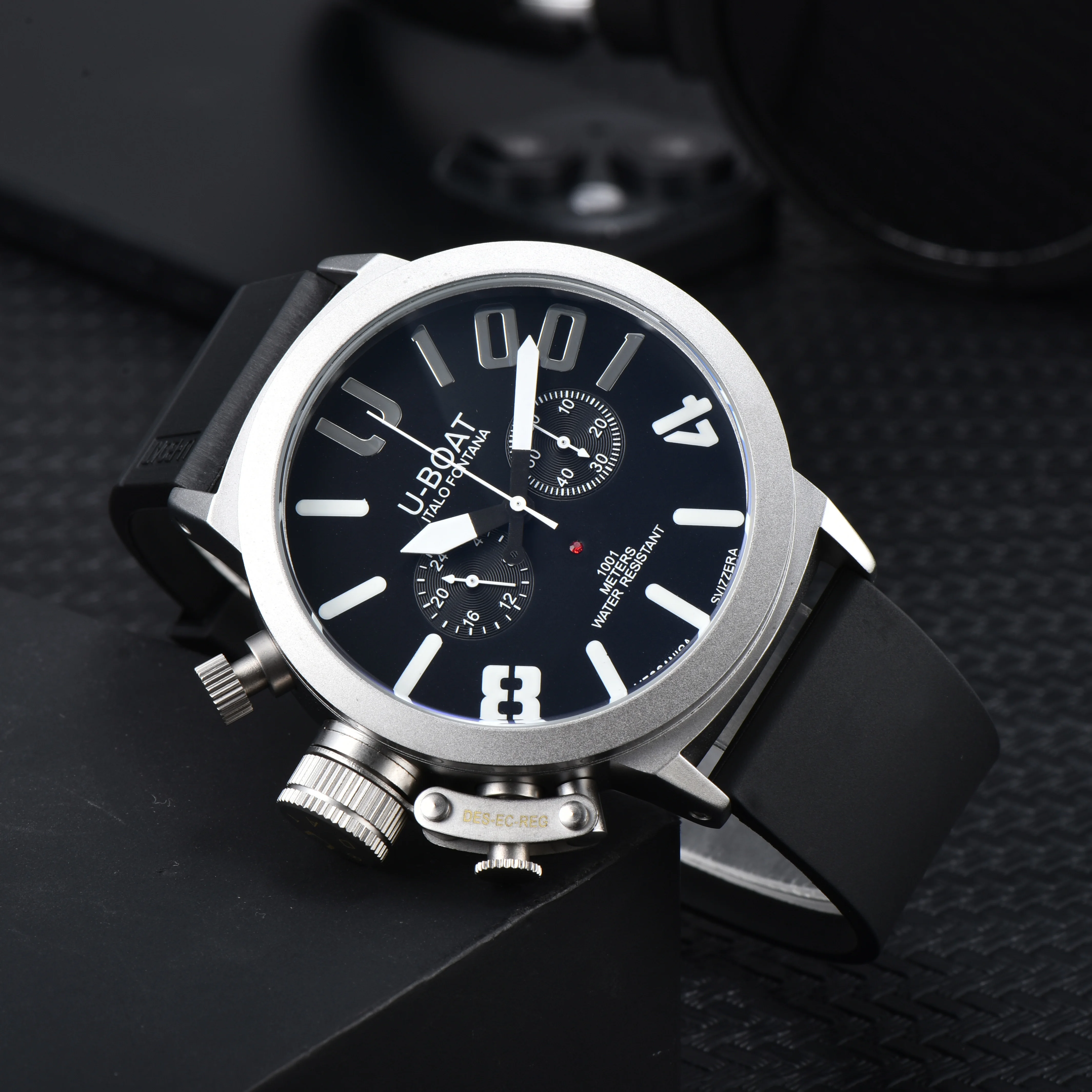 Montre-bracelet de style U-Boat, chronographe, étanche, sportive - disponible en plusieurs couleurs – Image 6
