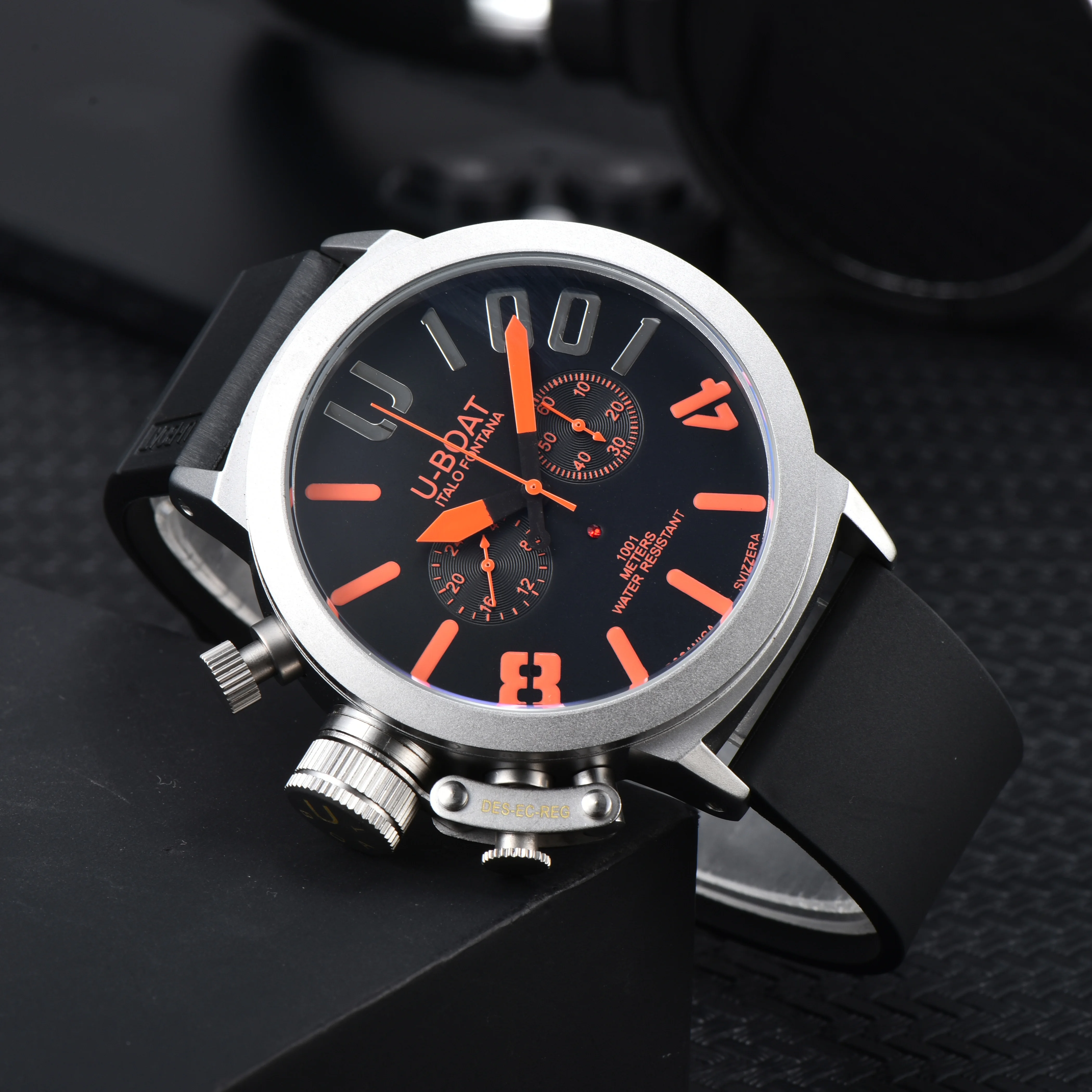 Montre-bracelet de style U-Boat, chronographe, étanche, sportive - disponible en plusieurs couleurs – Image 9