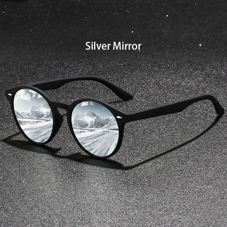 Lunettes de soleil rondes vintage, détails métalliques - anti éblouissements – Image 3