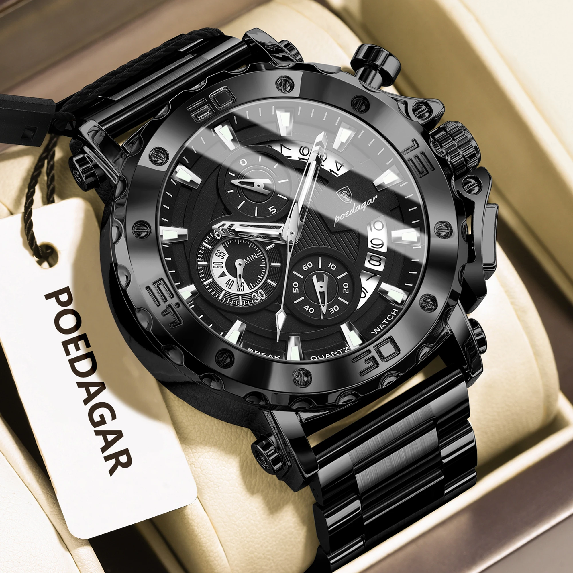 Montre-bracelet de luxe élégante en acier inoxydable – Image 7