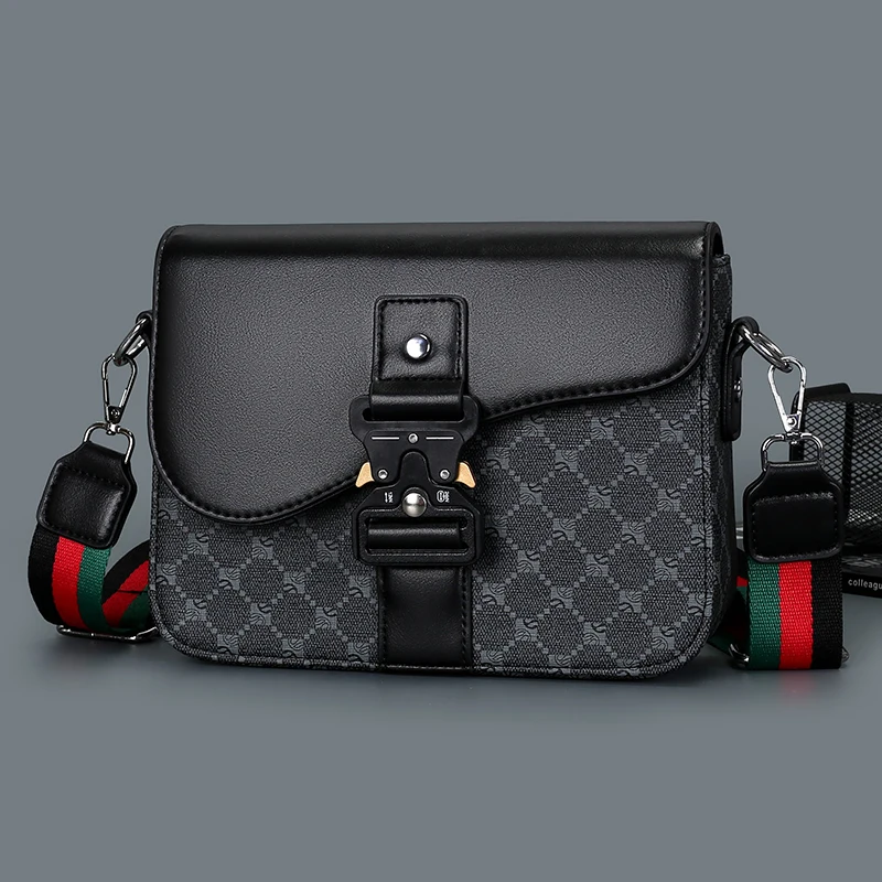Sac à bandoulière pour homme au motif jacquard tendance, haut de gamme ! – Image 2