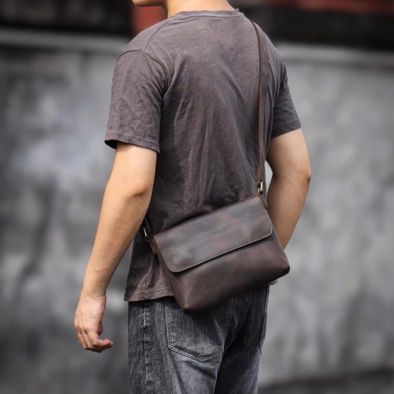 Sac à bandoulière tendance en cuir de vache – Image 3