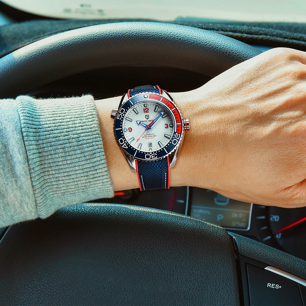 Montre mécanique de plongée PAGANI DESIGN, étanche jusqu'à 100 m, verre saphir de luxe, acier inoxydable – Image 3