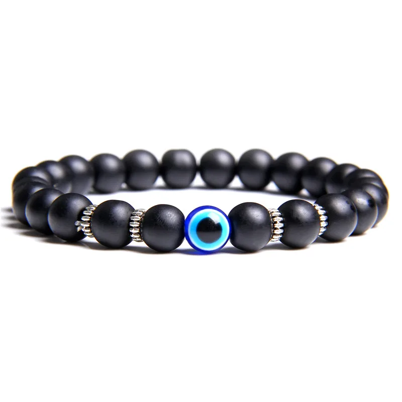 Bracelet « Lucky Evil Eye » en perles de pierre naturelle (19 cm) – Image 6
