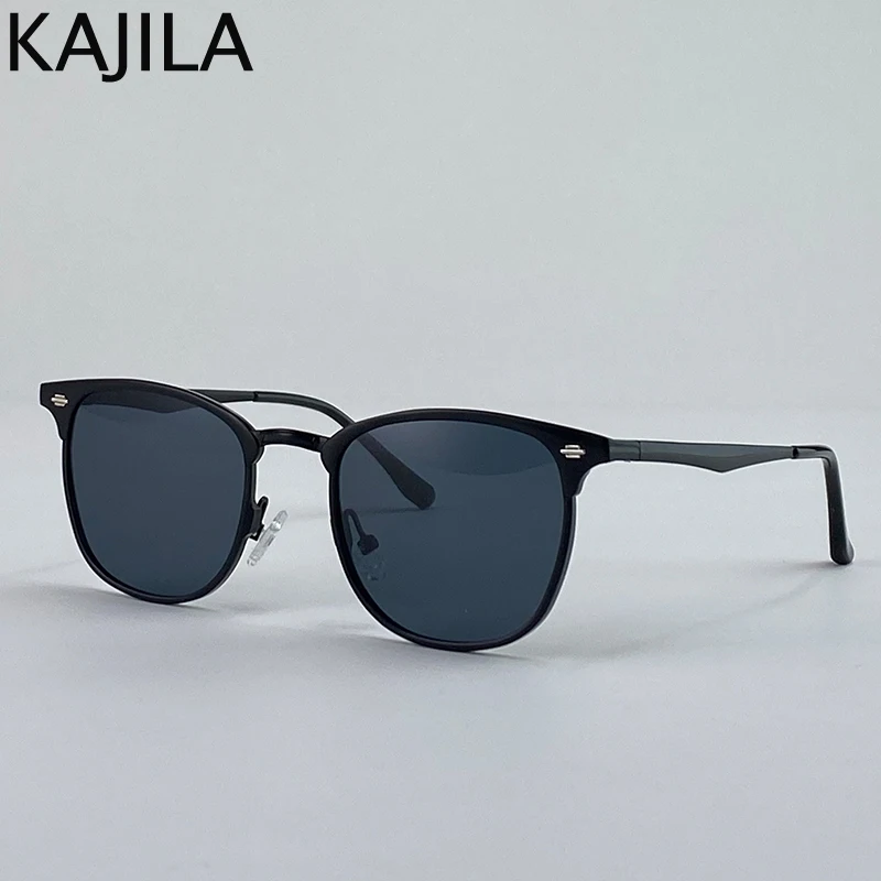 Lunettes de soleil carrées pour homme 2026 – Marque de luxe, monture métallique – Image 13