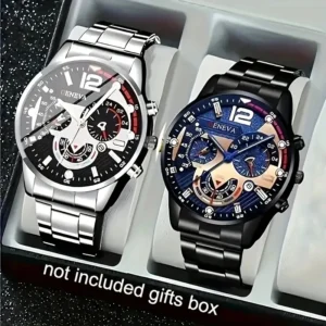 Lot de 2 montres pour homme : ensemble tendance et chic
