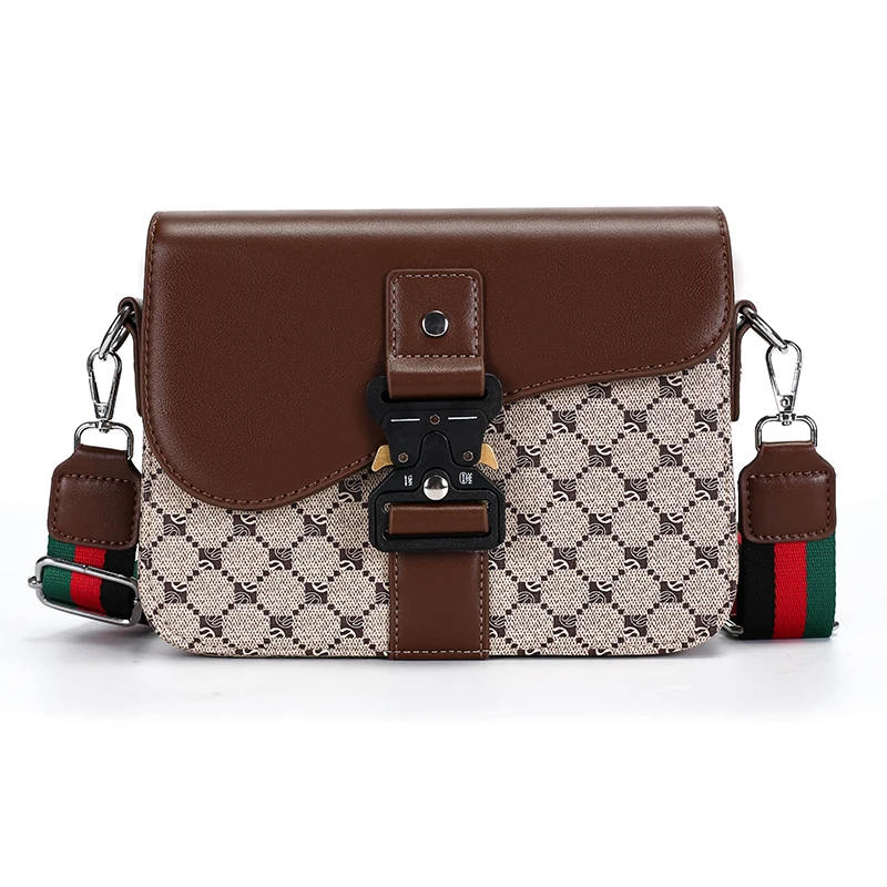 Sac à bandoulière pour homme au motif jacquard tendance, haut de gamme ! – Image 7