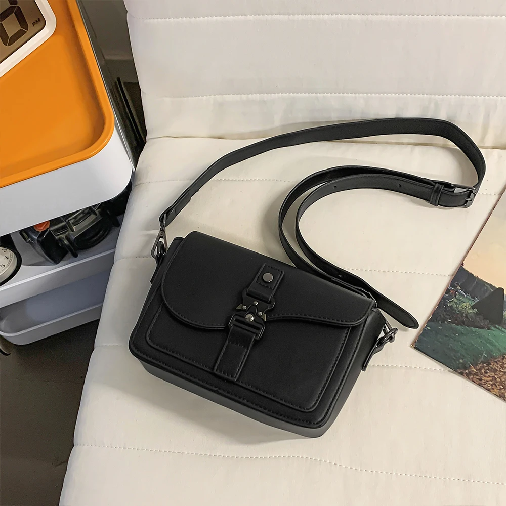 Sac à bandoulière décontracté & simple, en cuir de vachette véritable – Image 3