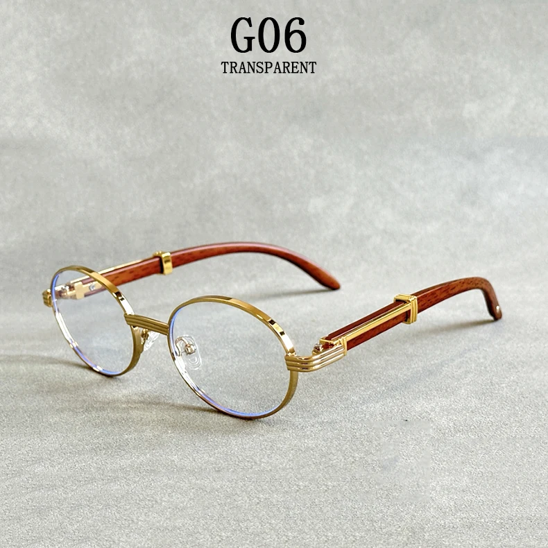 Lunettes de soleil tendance ovale - en bois pour hommes – Image 3
