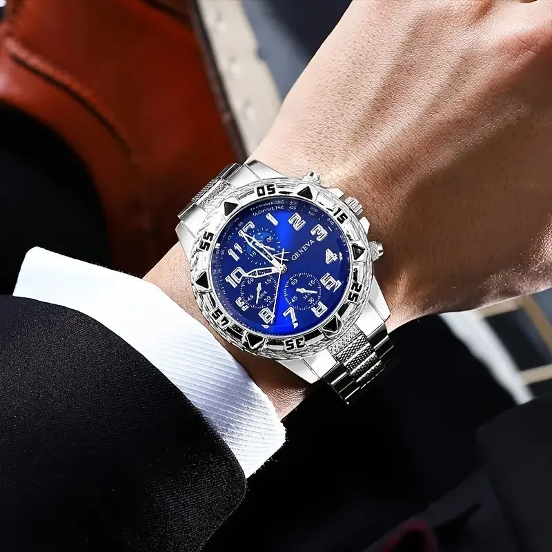 Coffret montre + bracelet + chaîne (croix) + bague ou montre seule – Image 9