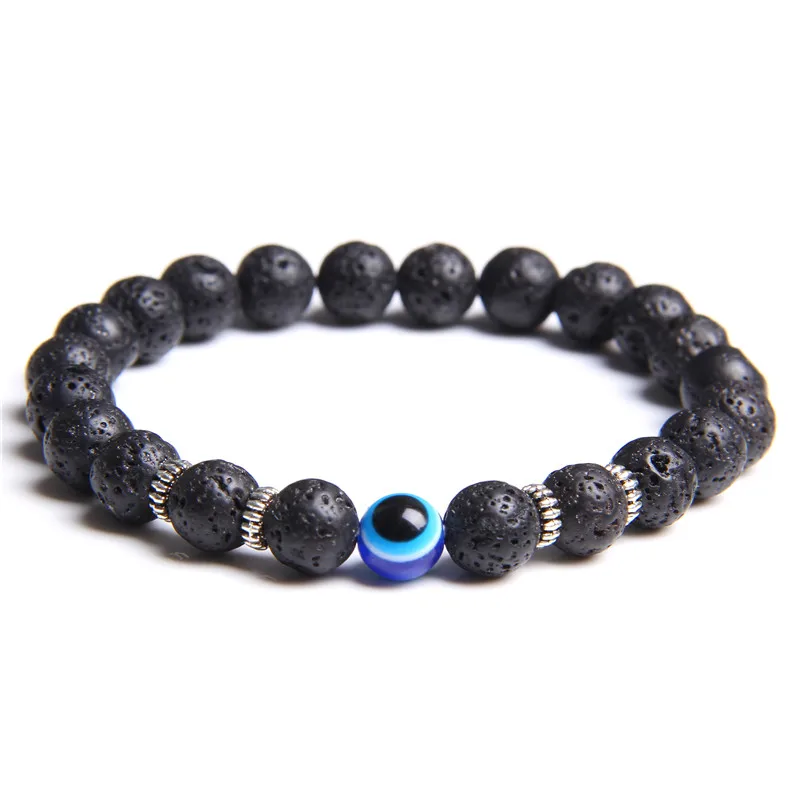 Bracelet « Lucky Evil Eye » en perles de pierre naturelle (21 cm) – Image 10