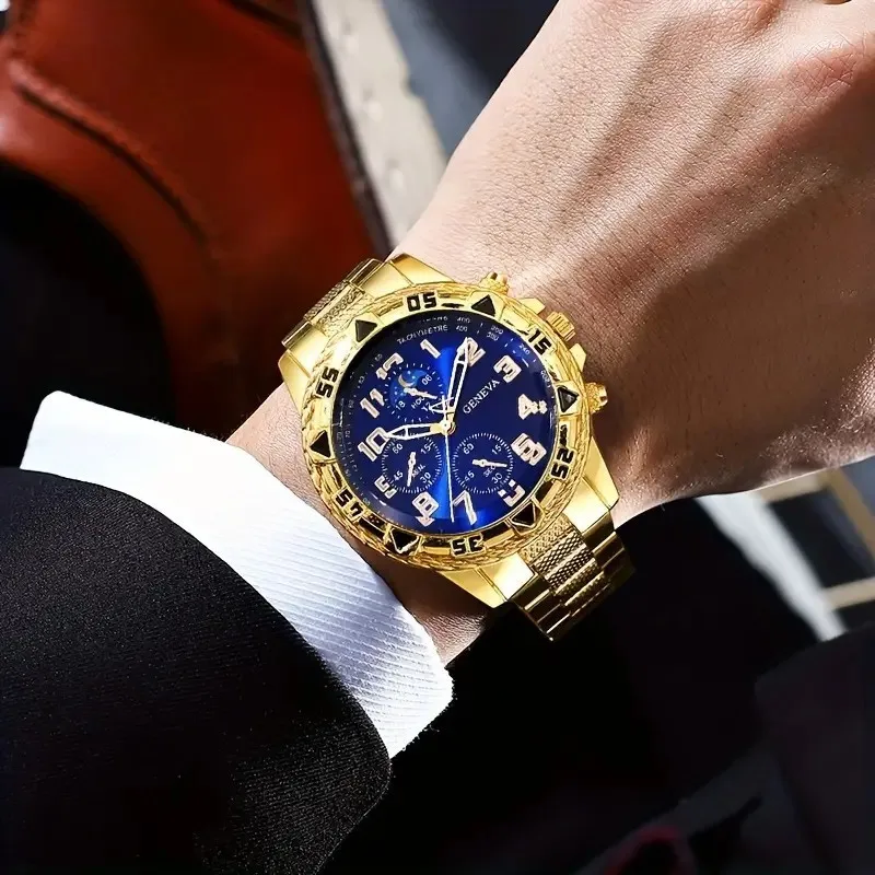 Coffret montre + bracelet + chaîne (croix) + bague ou montre seule – Image 4