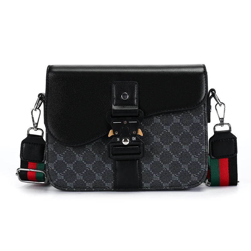 Sac à bandoulière pour homme au motif jacquard tendance, haut de gamme ! – Image 6