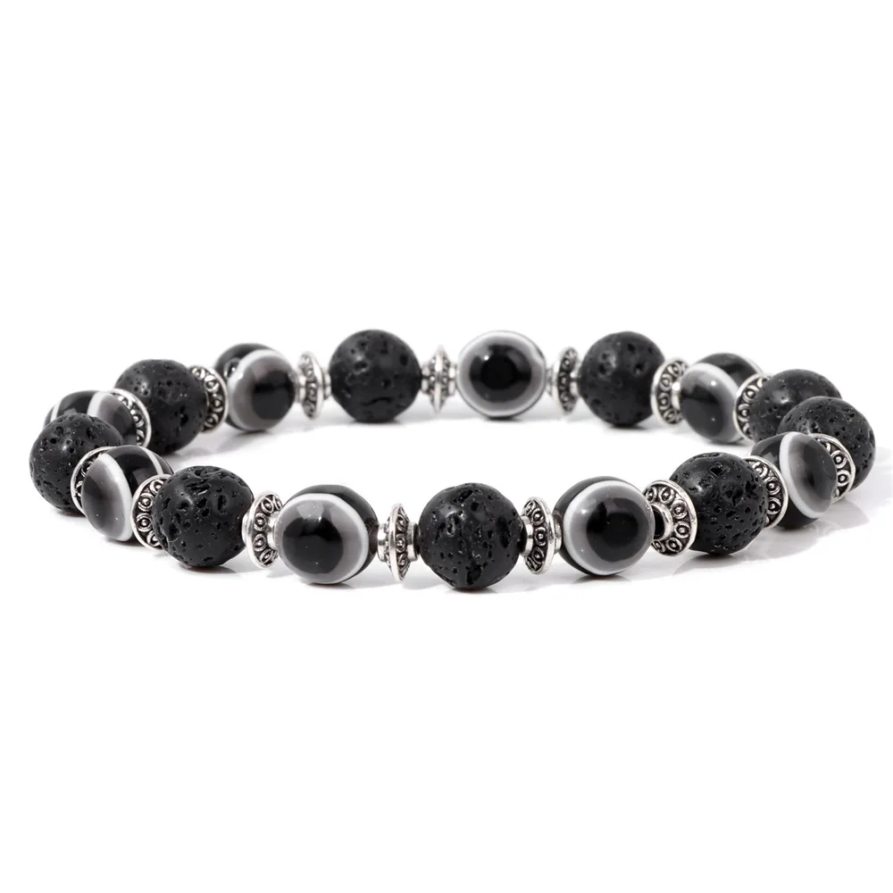 Bracelet « Lucky Evil Eye » en perles de pierre naturelle (21 cm) – Image 16