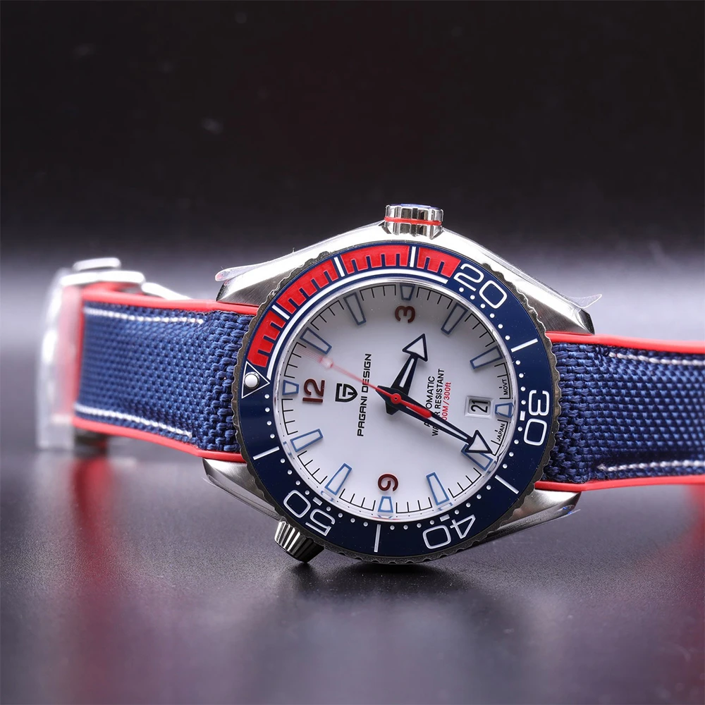 Montre mécanique de plongée PAGANI DESIGN, étanche jusqu'à 100 m, verre saphir de luxe, acier inoxydable – Image 4