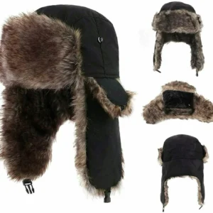 Chapeau d'hiver de type « ushanka » ou « trapper »