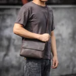 Sac à bandoulière tendance en cuir de vache