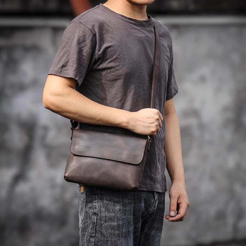 Sac à bandoulière tendance en cuir de vache