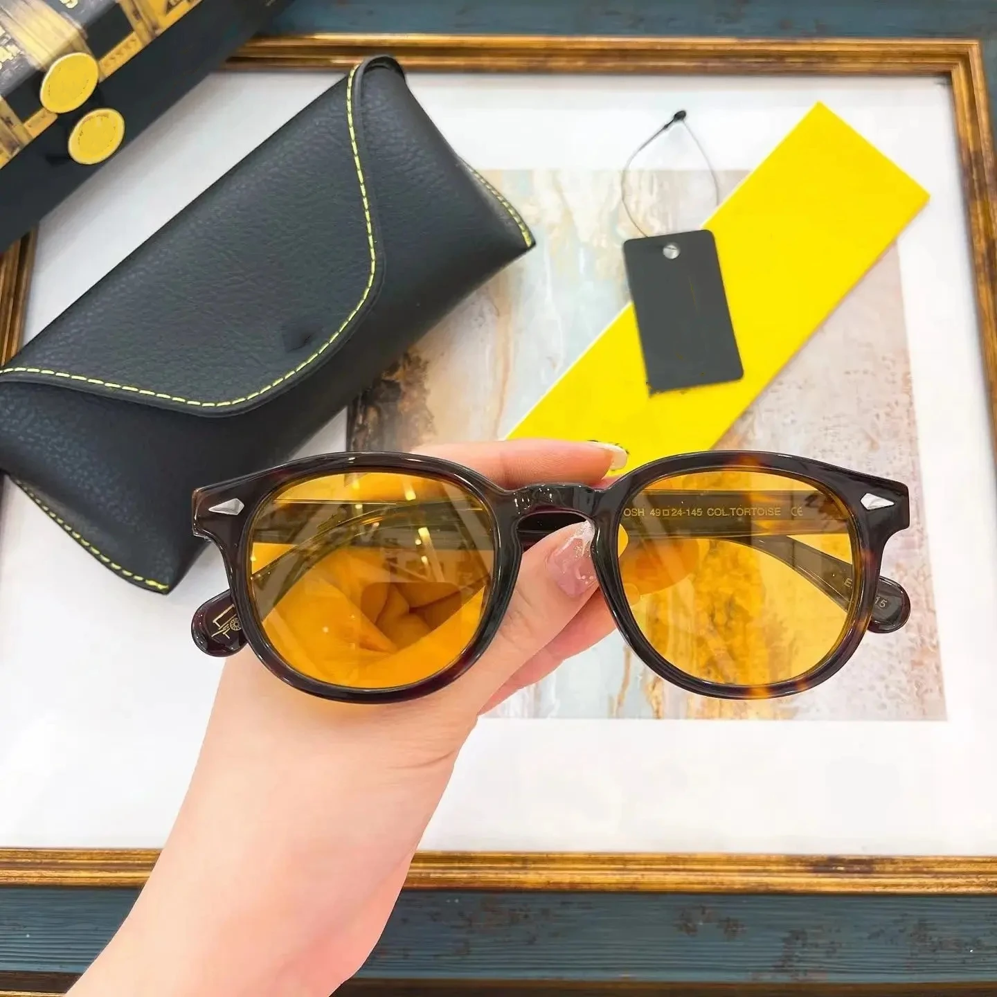 Lunettes de soleil carrées - modèle Johnny Depp - LEMTOSH authentiques – Image 2