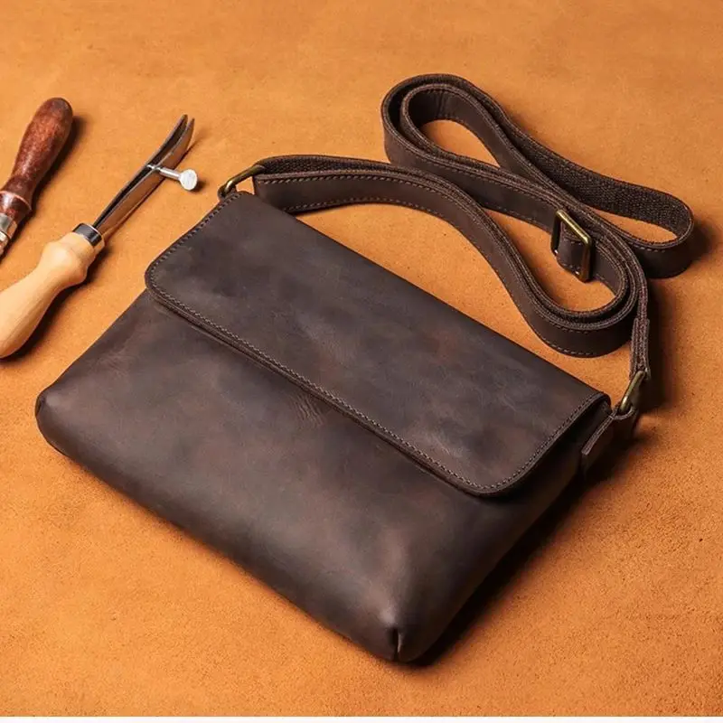 Sac à bandoulière tendance en cuir de vache – Image 2