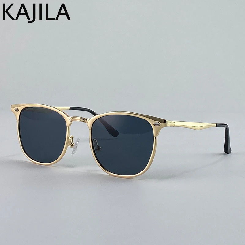 Lunettes de soleil carrées pour homme 2026 – Marque de luxe, monture métallique – Image 7