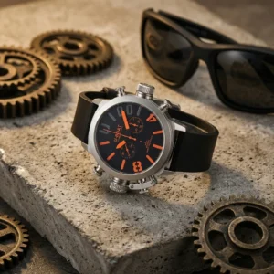 Montre-bracelet de style U-Boat, chronographe, étanche, sportive - disponible en plusieurs couleurs