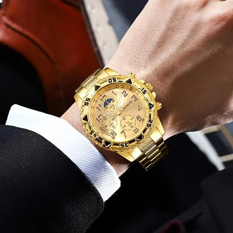Coffret montre + bracelet + chaîne (croix) + bague ou montre seule – Image 5