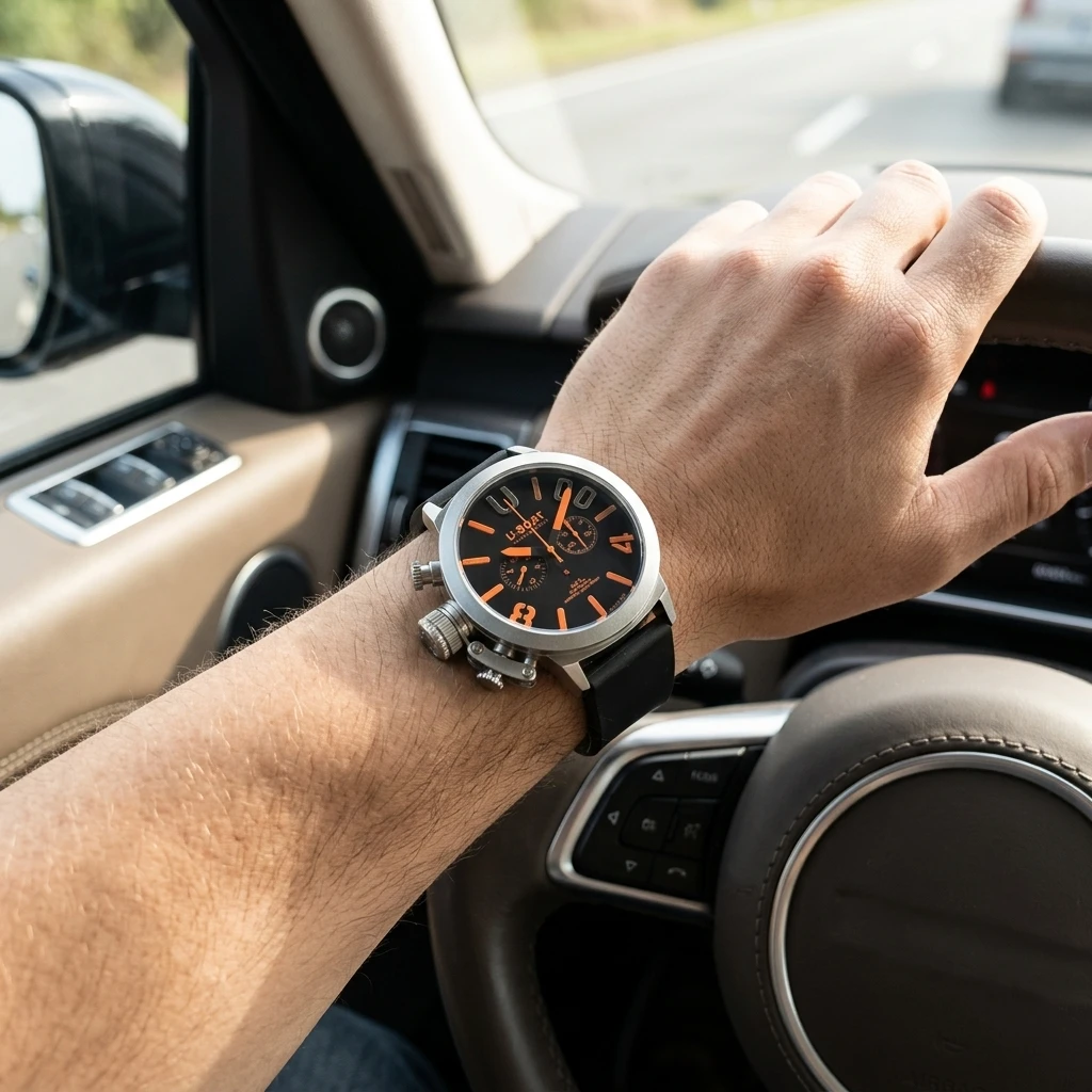 Montre-bracelet de style U-Boat, chronographe, étanche, sportive - disponible en plusieurs couleurs – Image 4