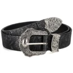Ceinture rétro de style bohème avec une boucle orné de motifs rock