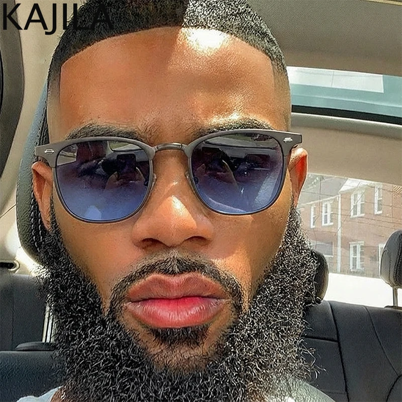 Lunettes de soleil carrées pour homme 2026 – Marque de luxe, monture métallique – Image 6