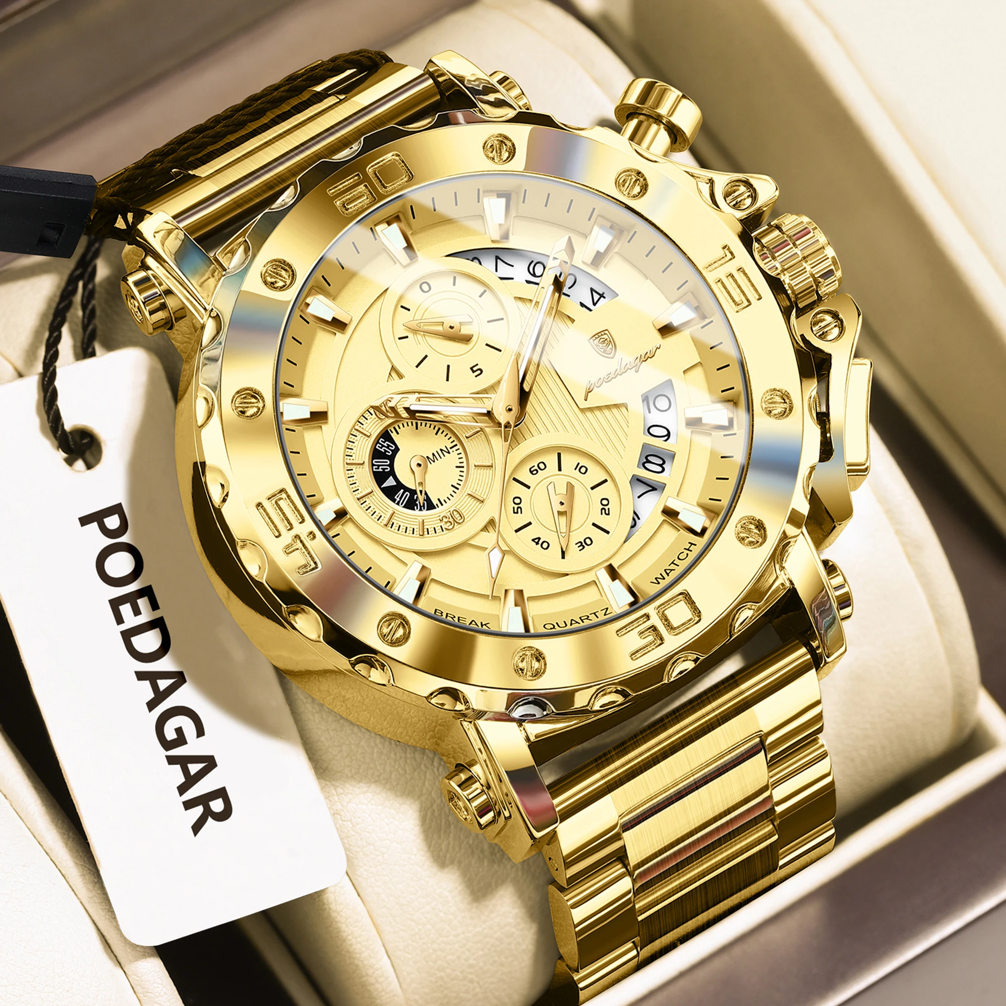Montre-bracelet de luxe élégante en acier inoxydable – Image 8