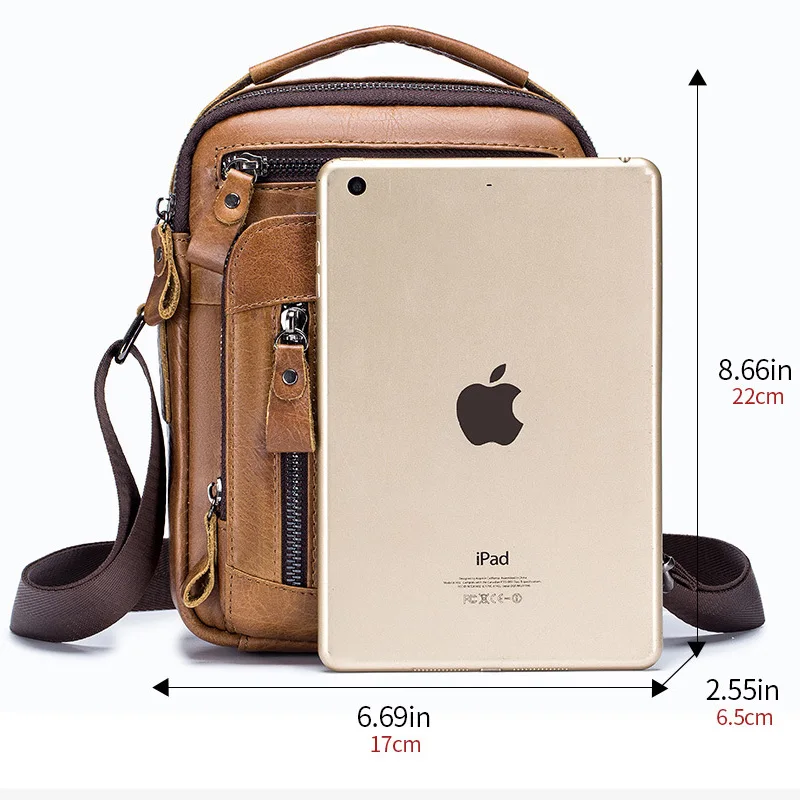 Sac à bandoulière 100% cuir véritable – Image 5