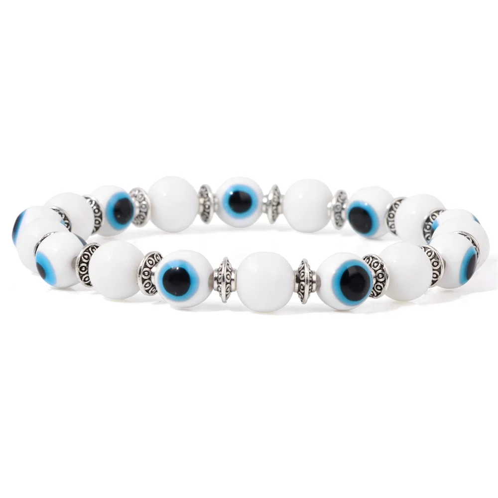 Bracelet « Lucky Evil Eye » en perles de pierre naturelle (19 cm) – Image 17