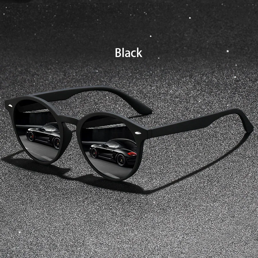 Lunettes de soleil rondes vintage, détails métalliques - anti éblouissements – Image 6
