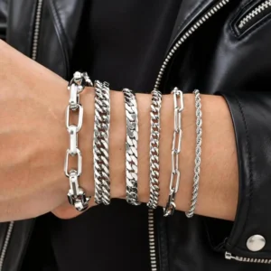 Bracelet à chaîne en acier inoxydable